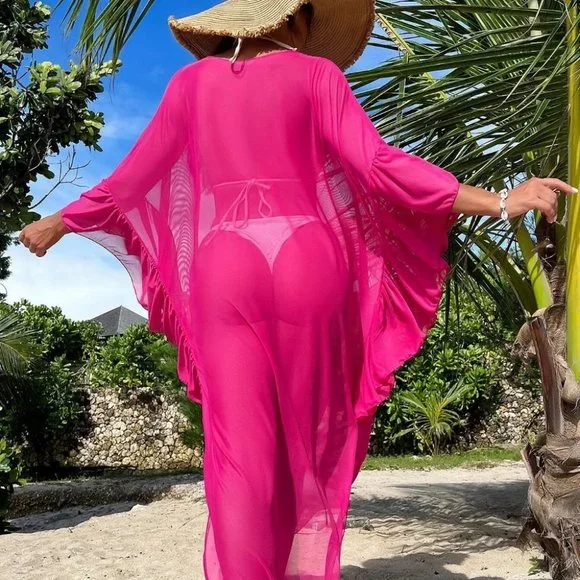 Pink Beach Womens Cover Up - Picture 2 of 5